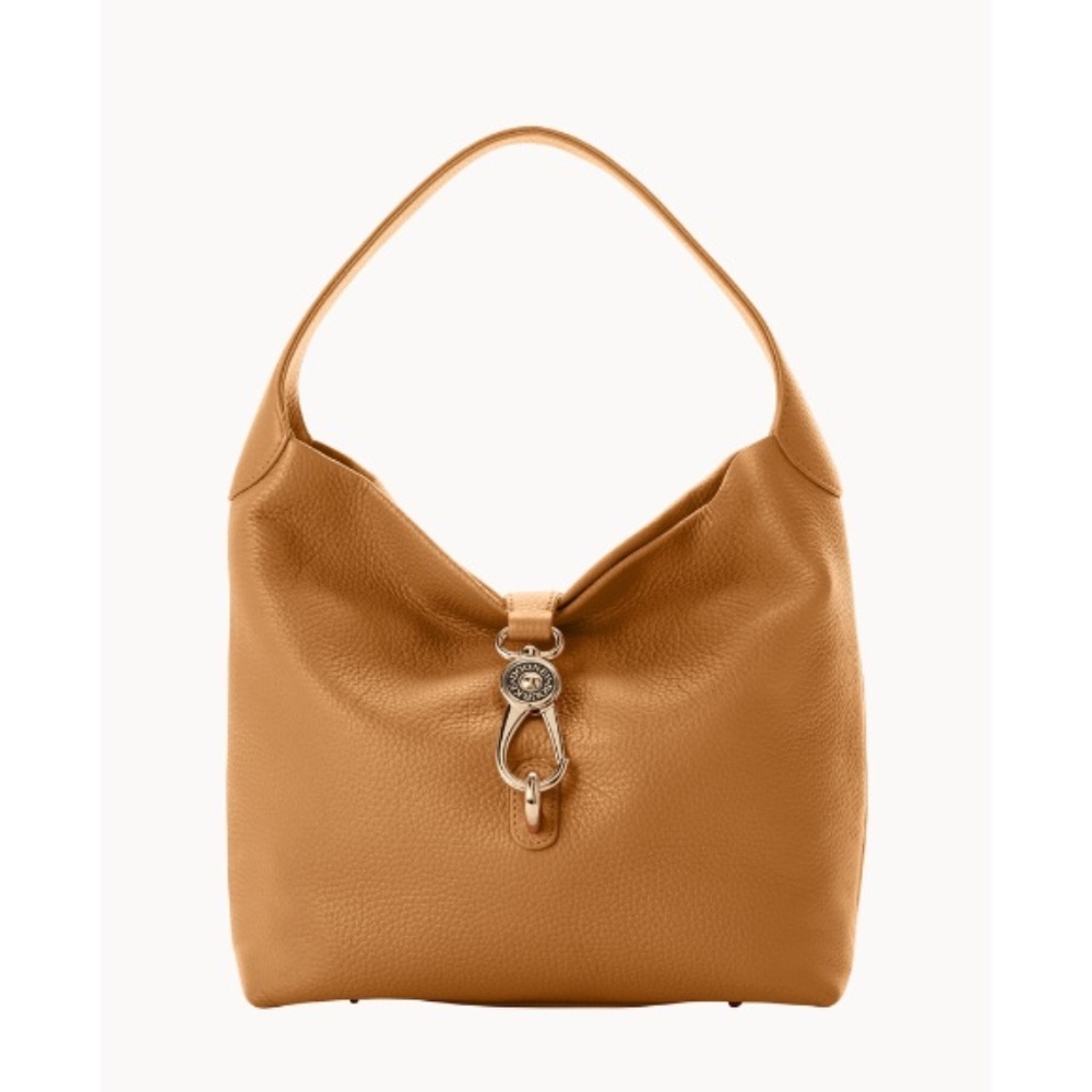 Dooney & Bourke Pebble Leather Logo Lock Large Sac